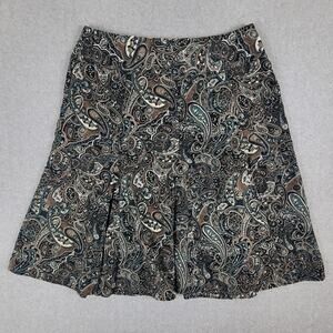 Vintage BEA Classics Skirt Womens Size 14 Paisley Print A Line Midi